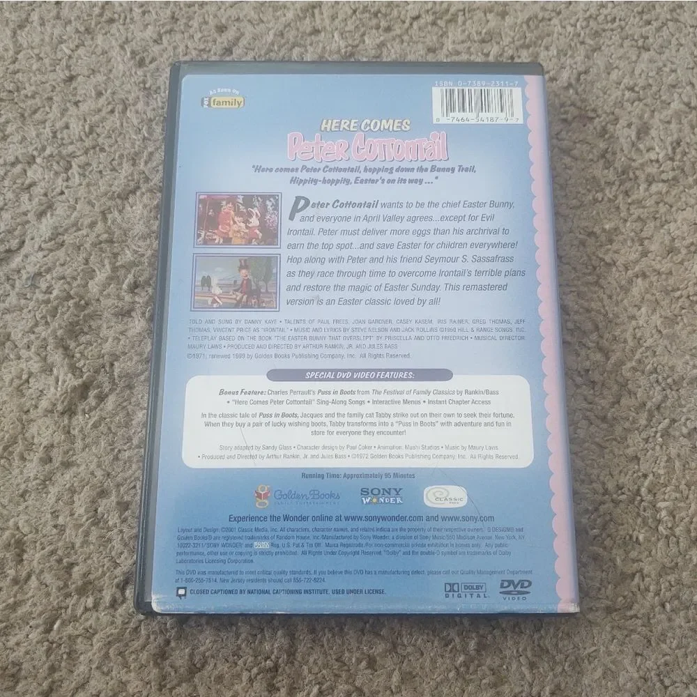 Here Comes Peter Cottontail (DVD, 2002) PRE-OWNED